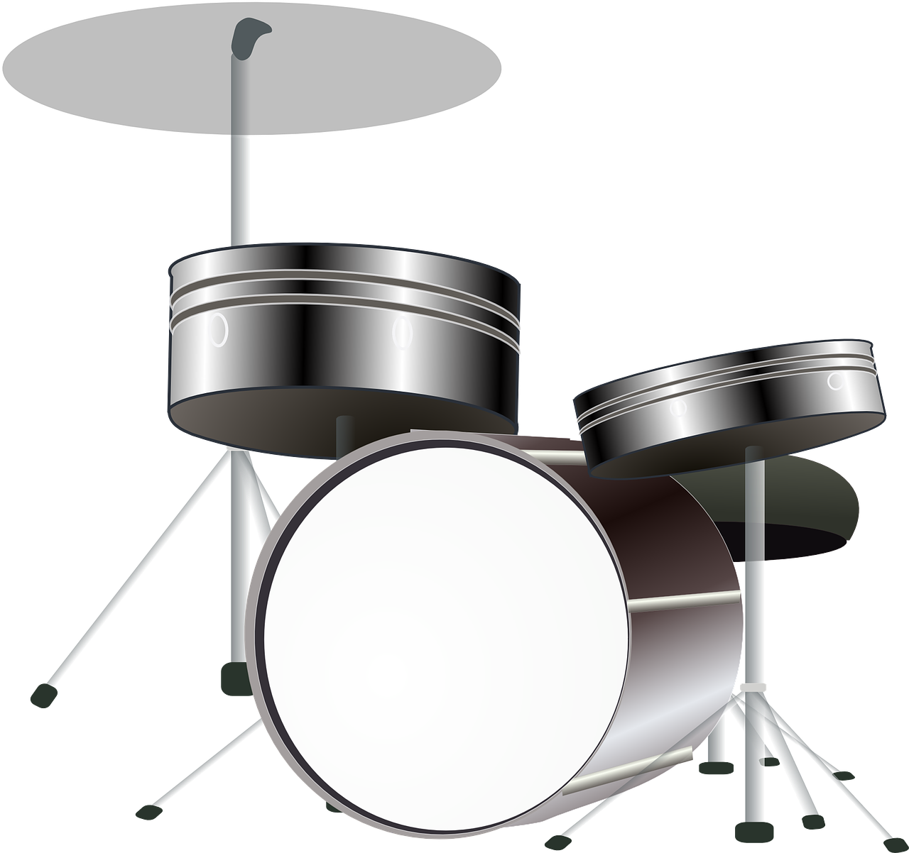A small drum kit is a great kit to use to learn to play the drums.