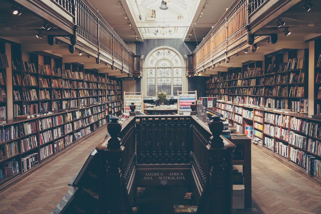 An image of a library. Undergraduates studying for a physics degree may end up spending quite a bit of time in the library.