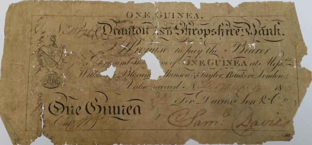 Promissory notes were used as currency.