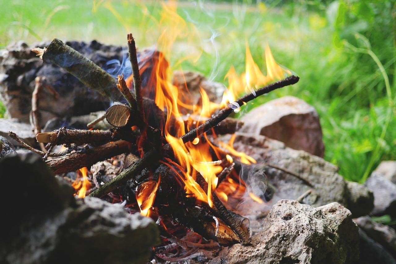 A campfire