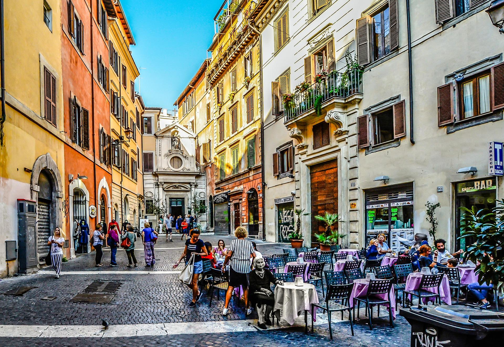 Where can you meet people in Italy?