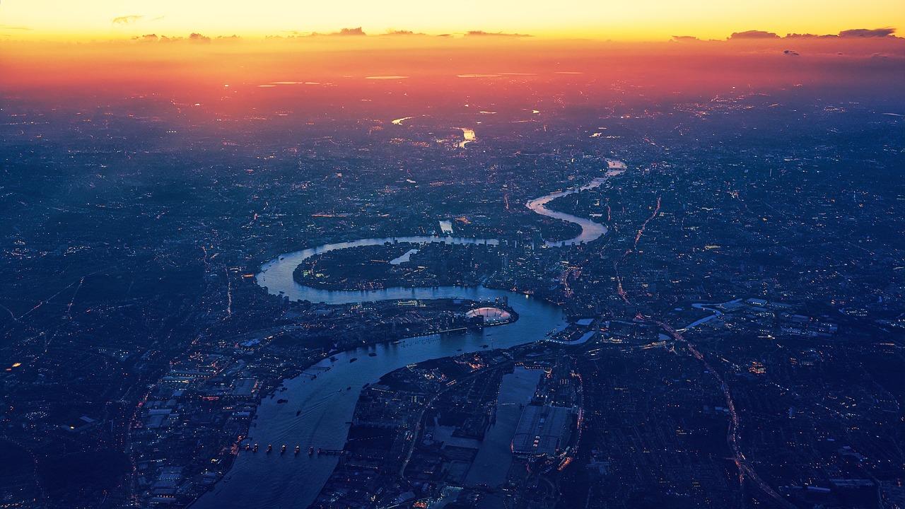 The River Thames through London