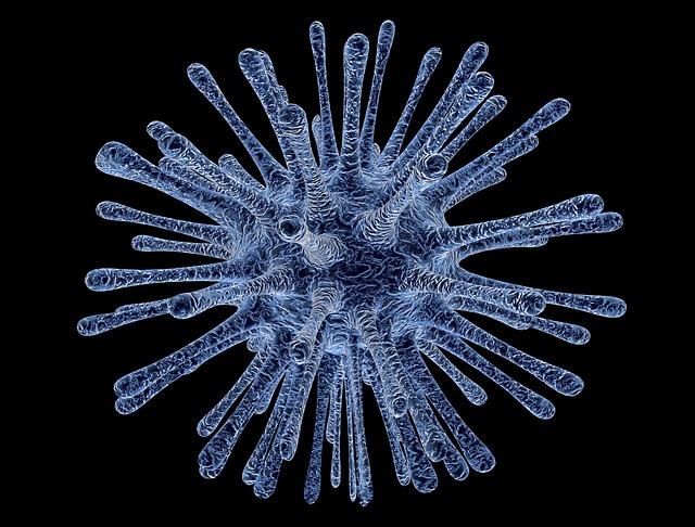 A representation of a virus.