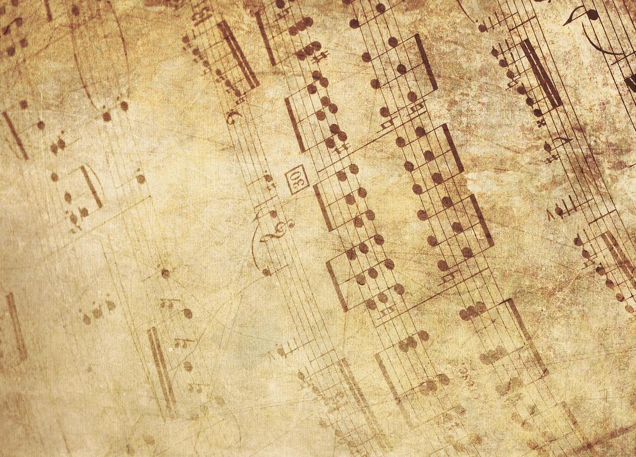 A piece of old fashioned sheet music