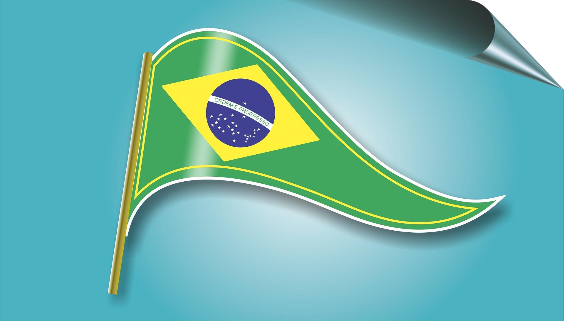 A computerised image of the Brazilian flag