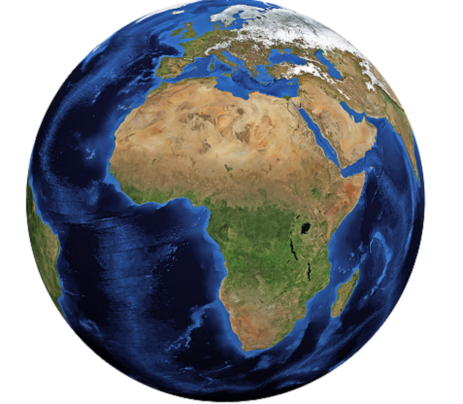 Africa, as compared to Europe, is a giant