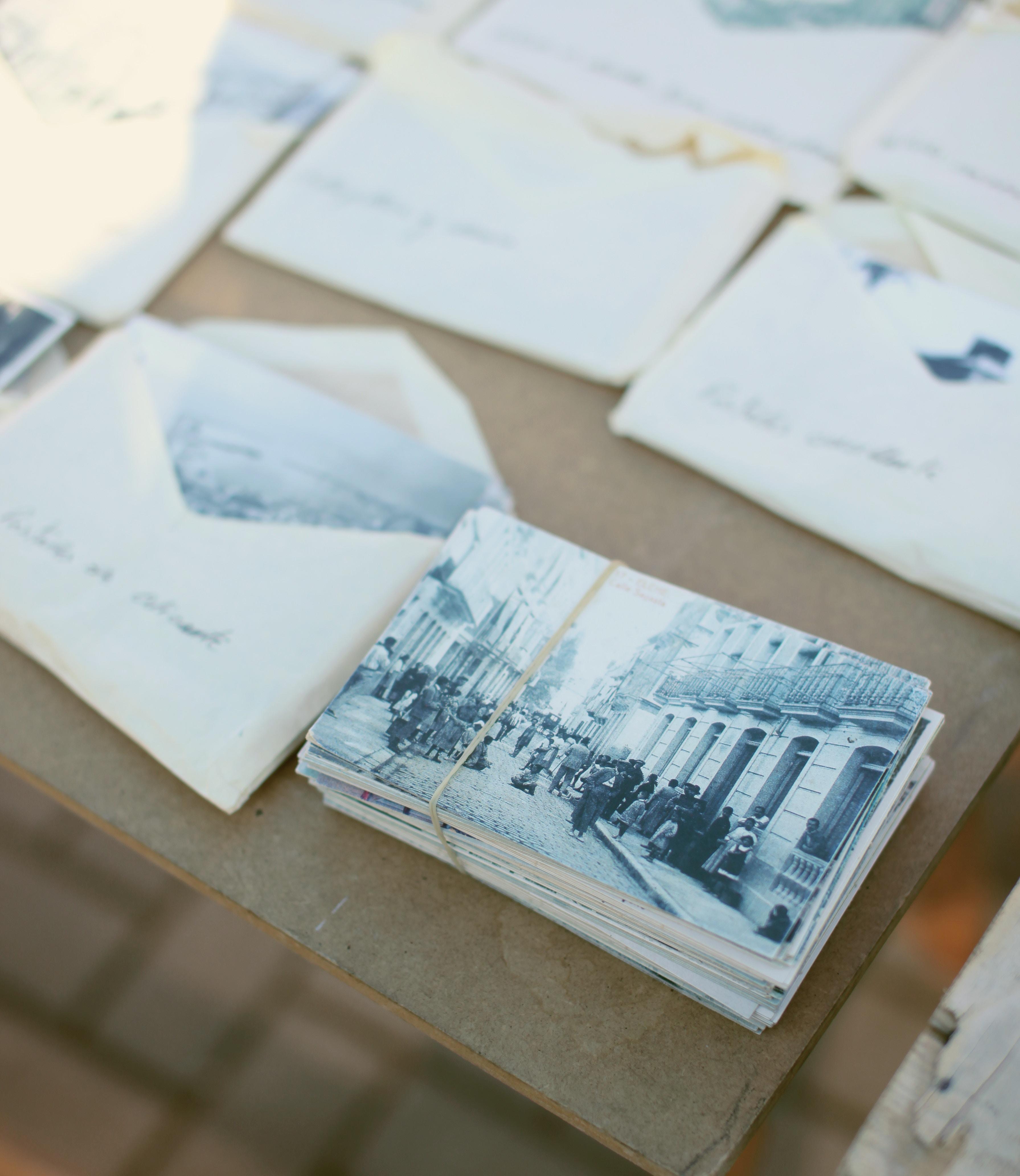 a pile of photos