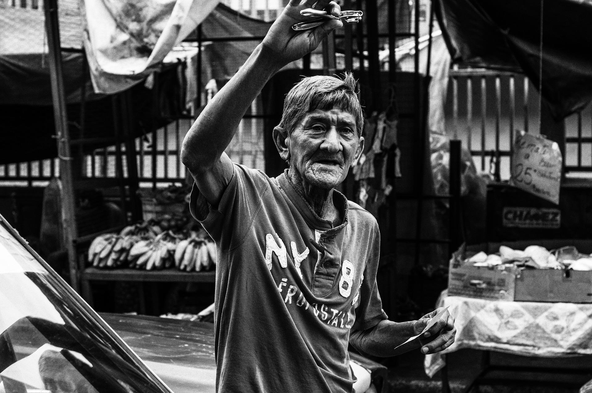 Vendors have wares for sale but nobody has any money