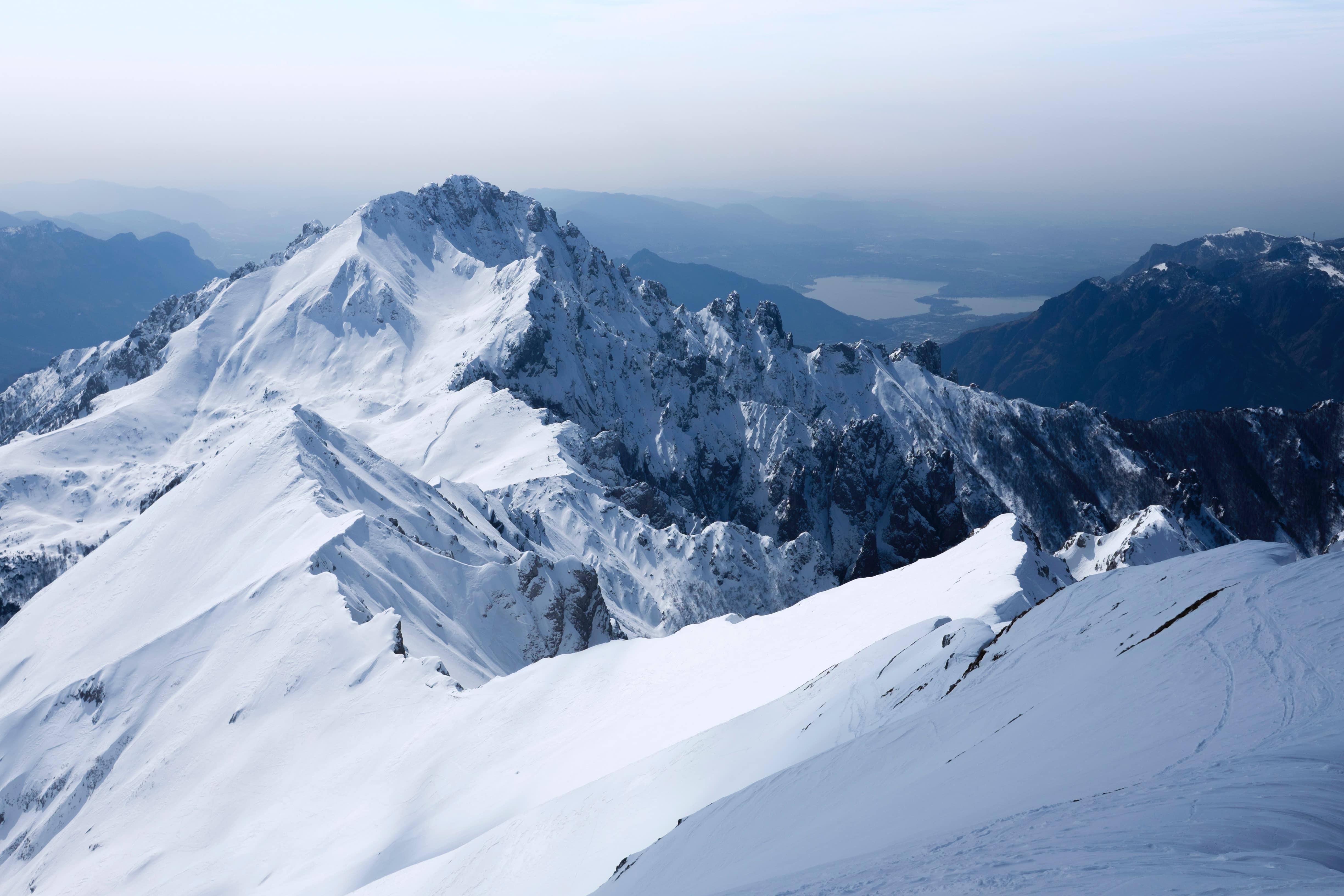 A snow-covered peak in the Alps