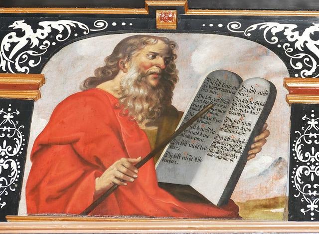 Moses and the ten commandments