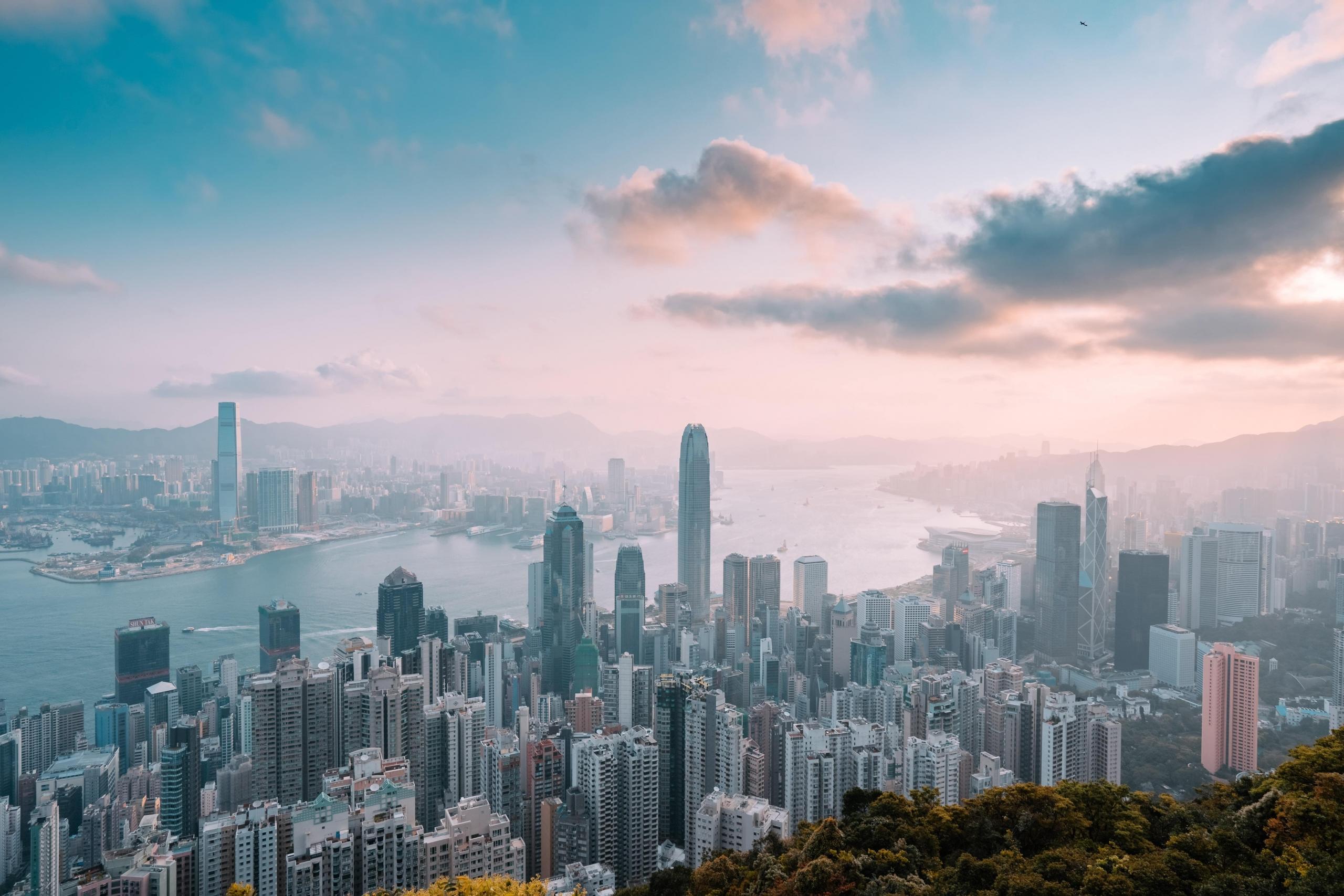 Cantonese Hong Kong from the air