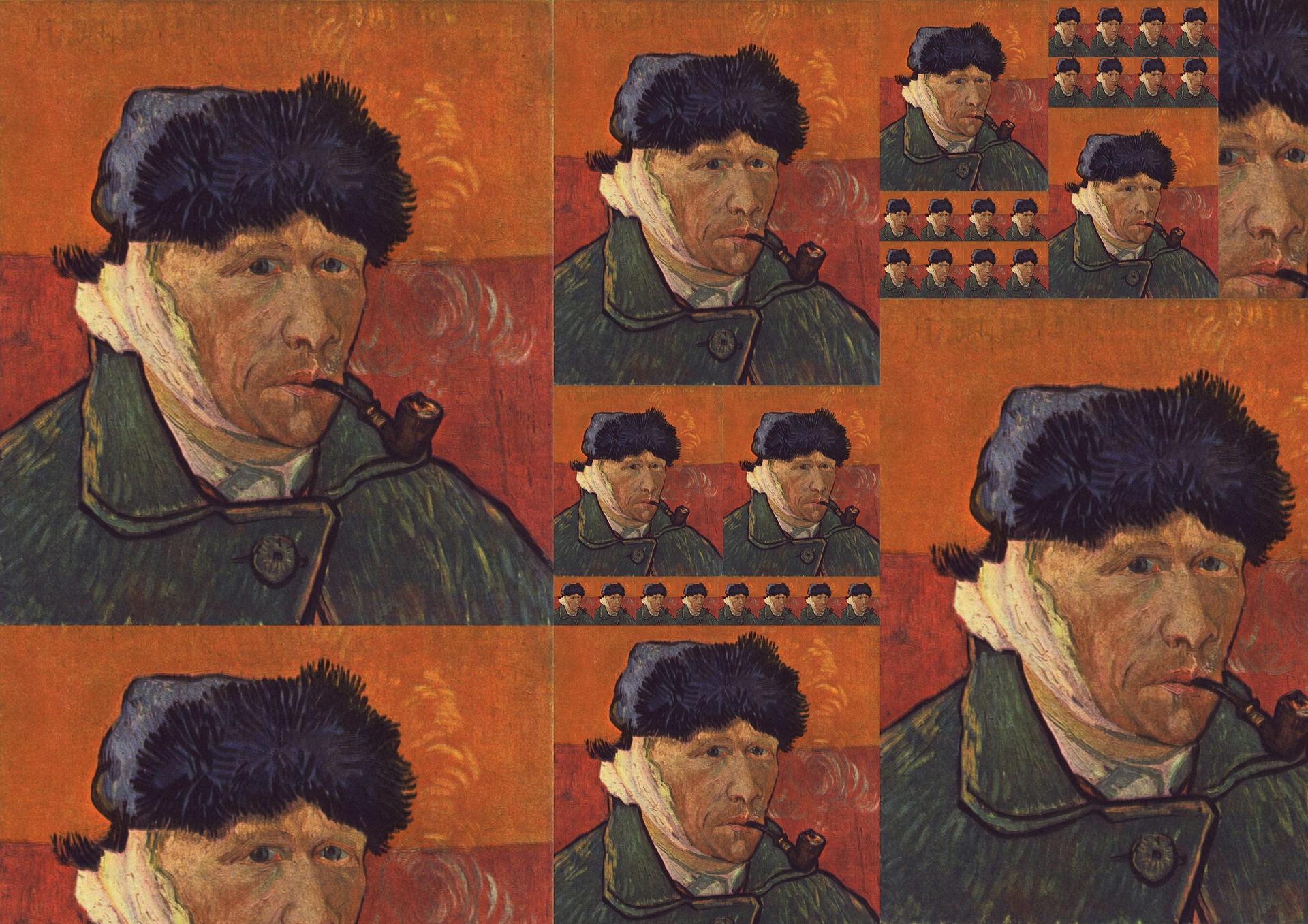 van gogh with his ear bandaged