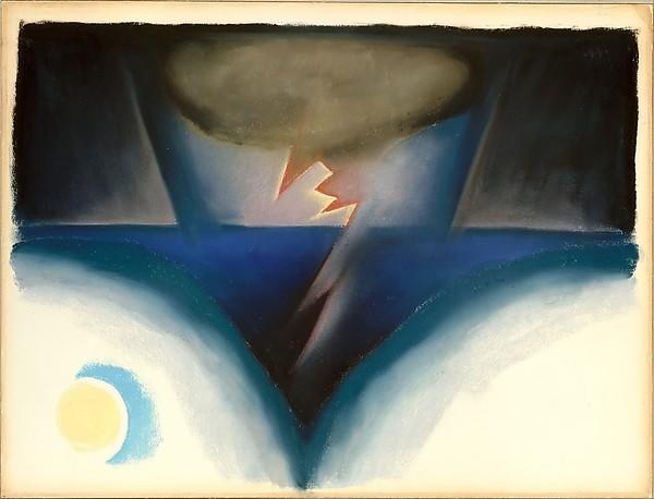 apastel on paper representation of a storm