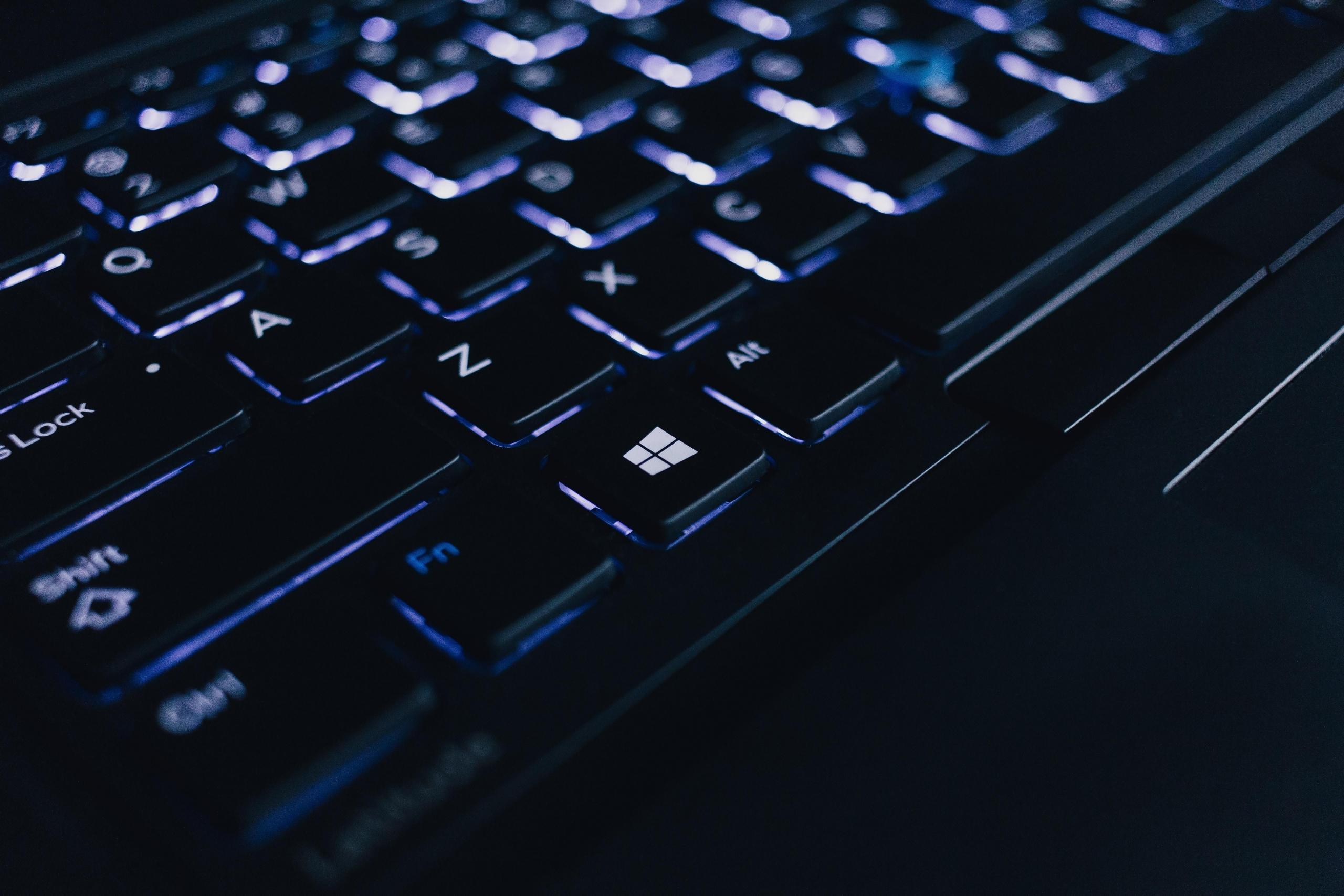 illuminated computer keyboard