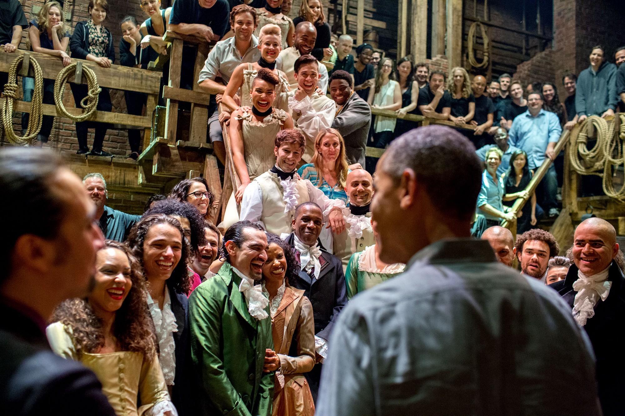 One American president meets each Hamilton cast member 