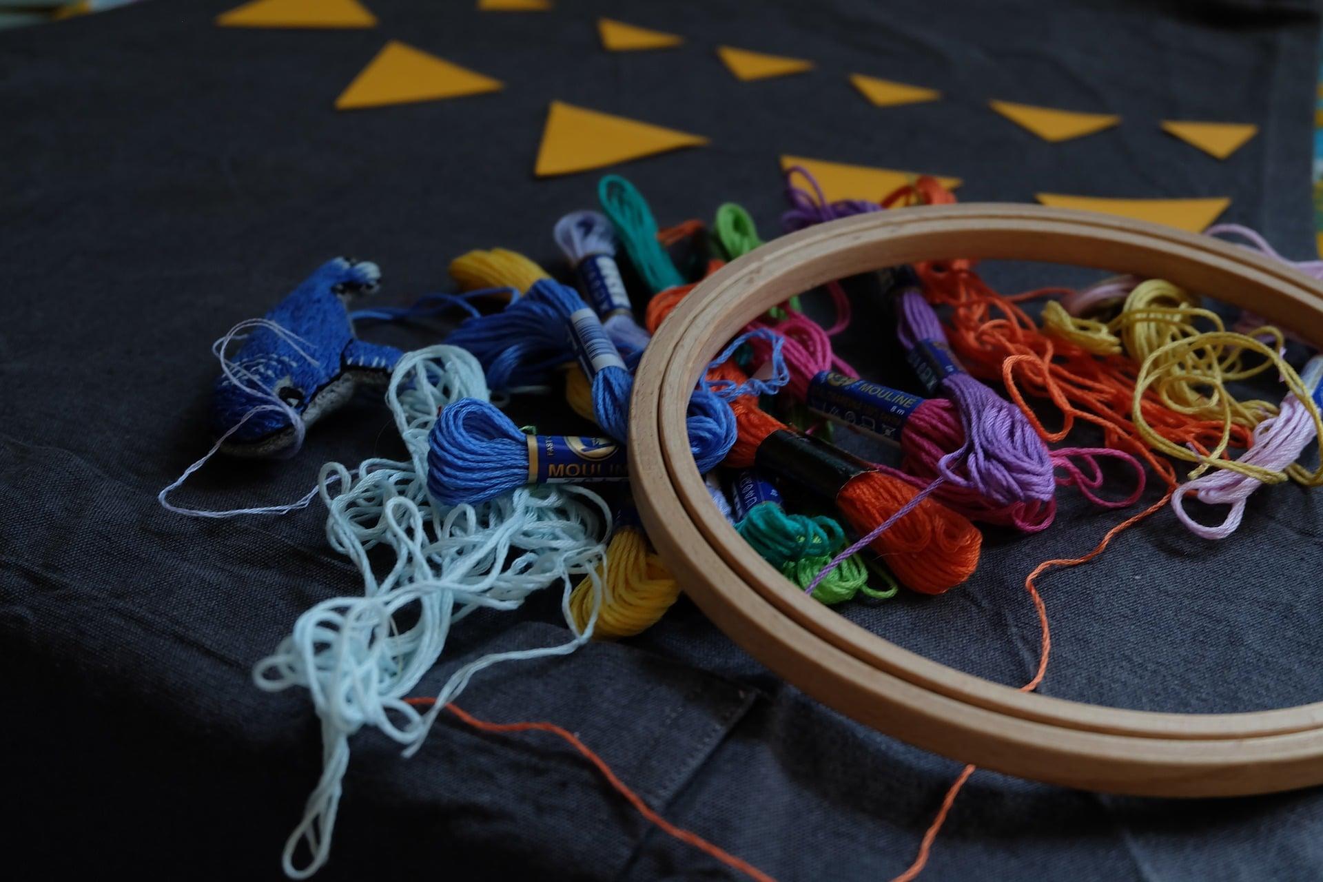 How can you practise embroidery?