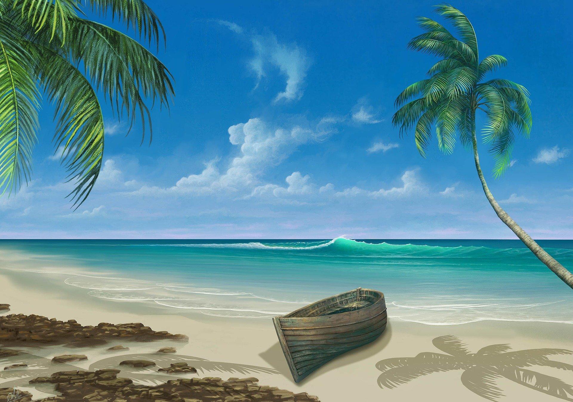 How do you draw beaches?