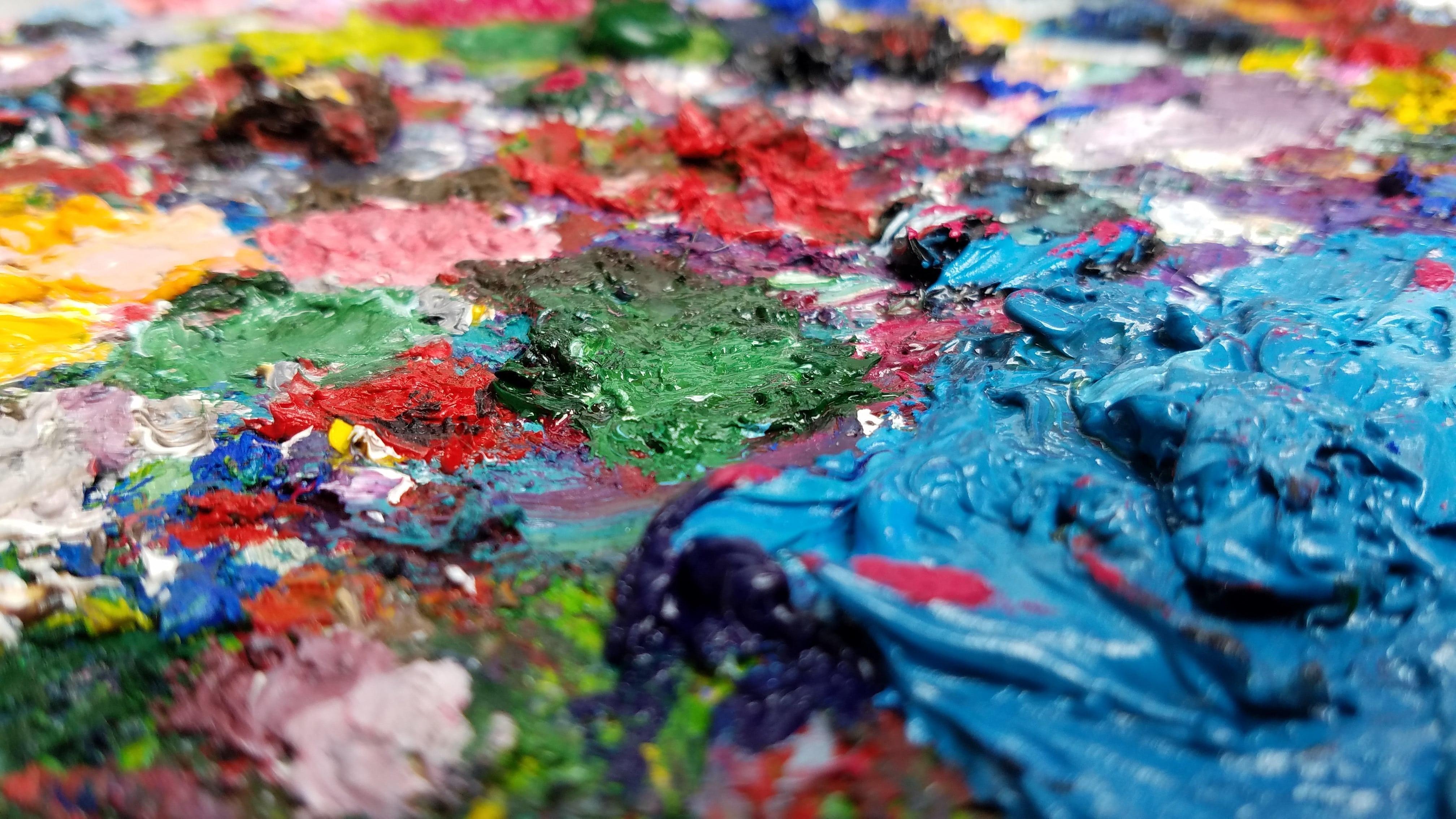 mixed oil paints