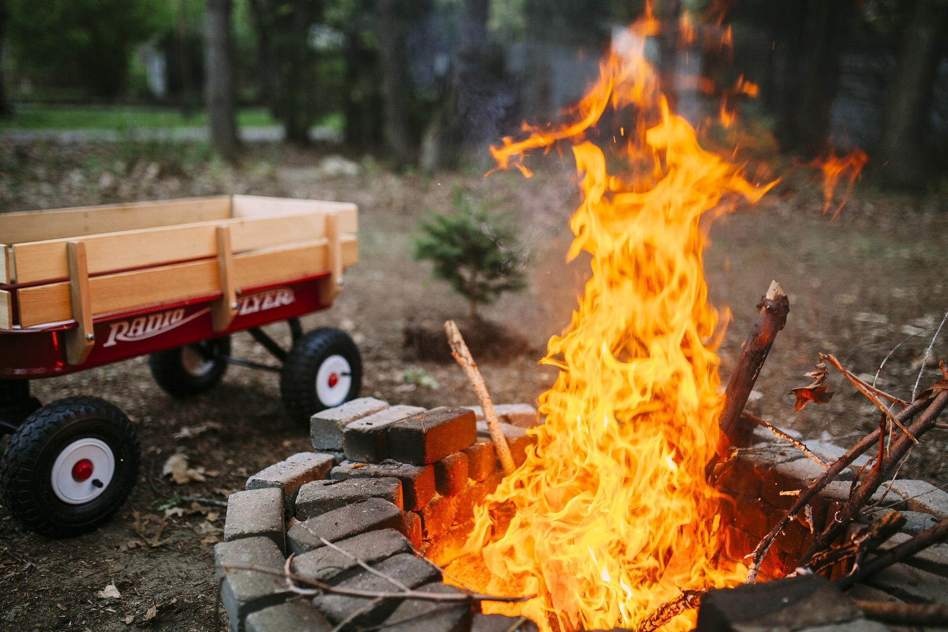 A campfire must be safely contained