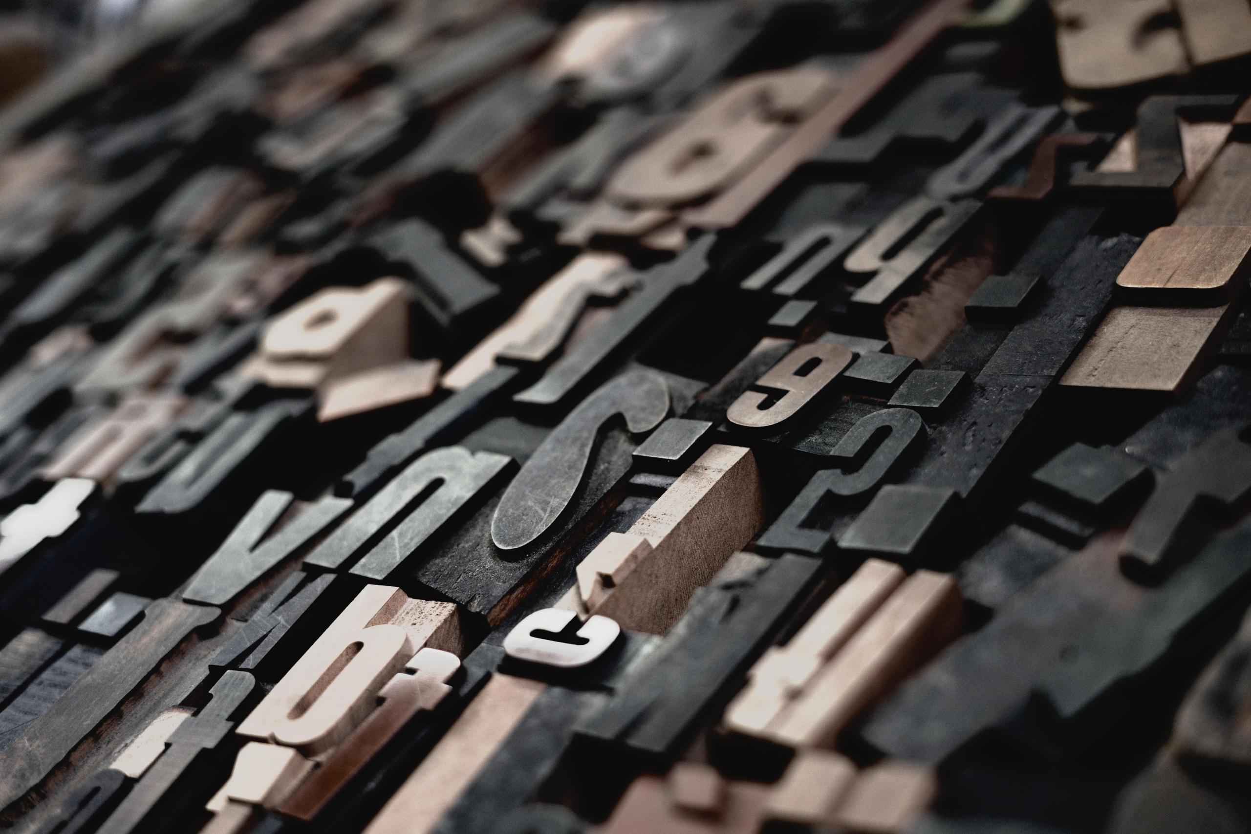 Characters and numbers.