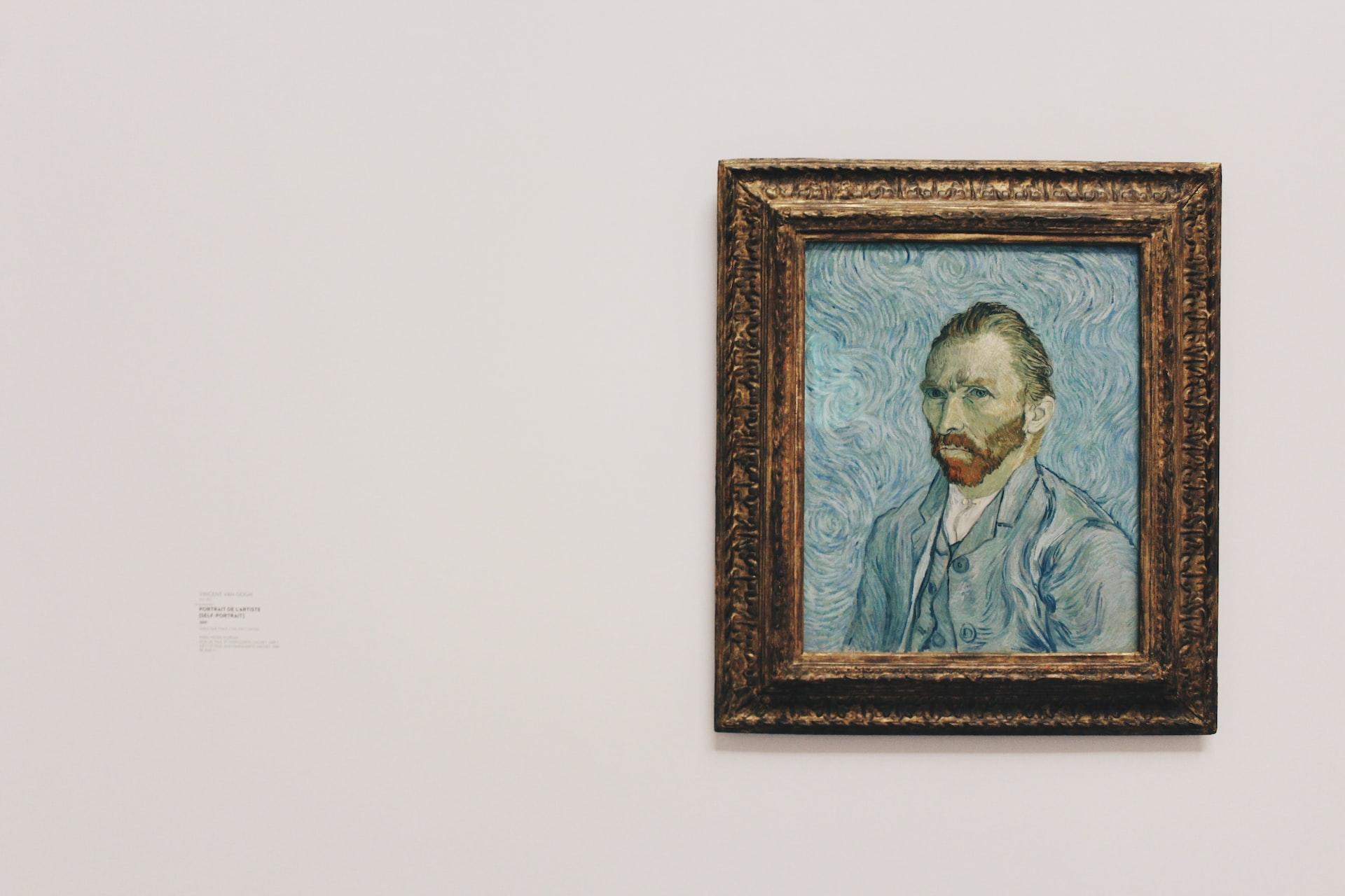 A picture of a selfportrait by Vincent van Gogh