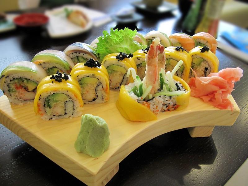 It takes practice to get sushi looking this good!