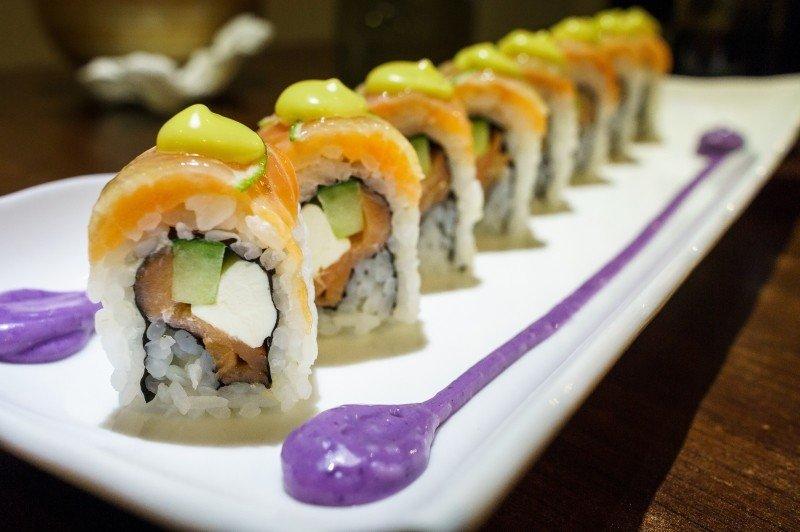 Check out the vibrant colours of freshly made Sushi.