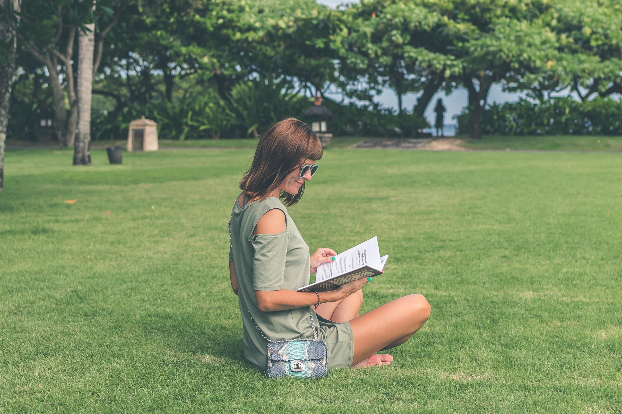 Girl reading in the park