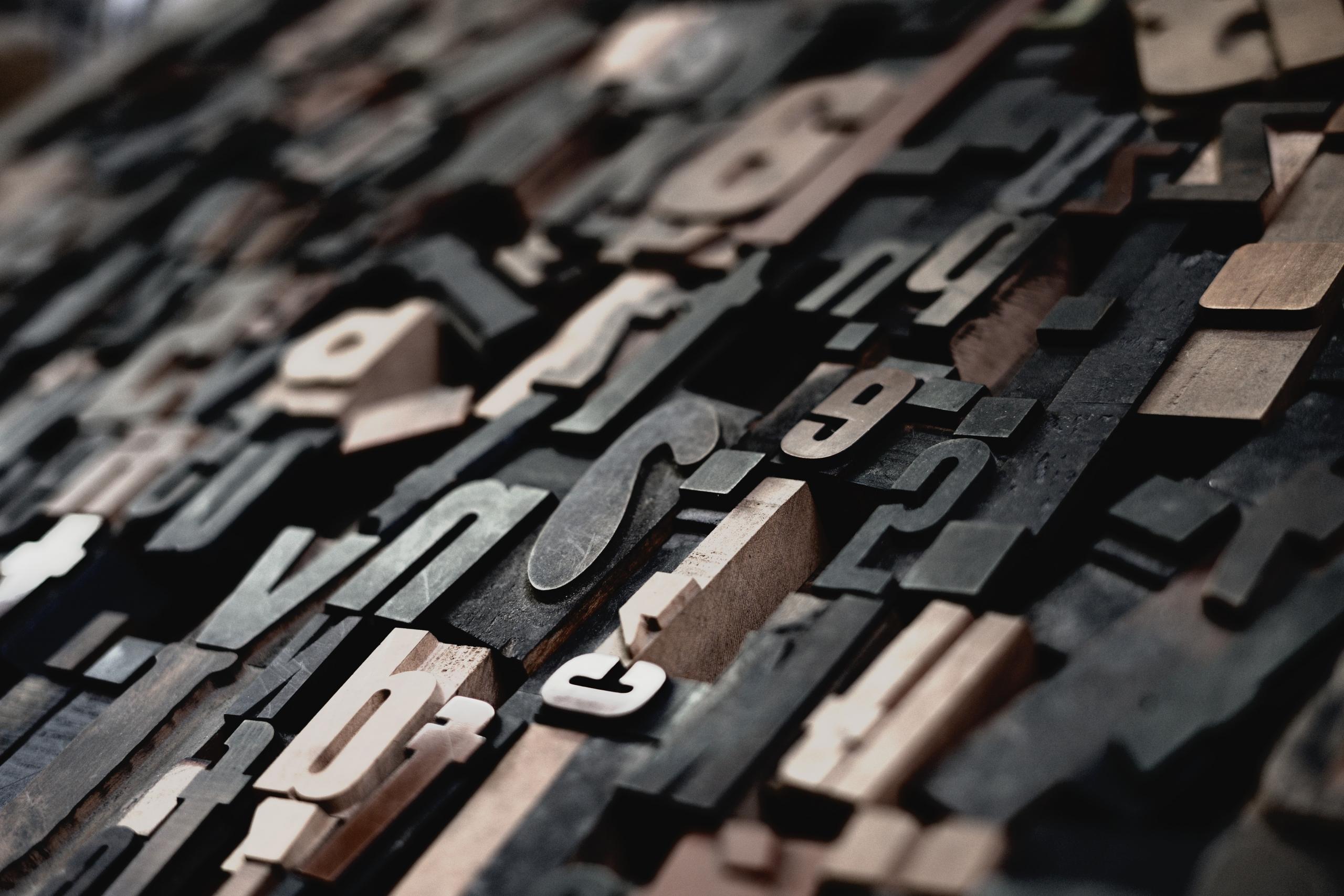 Letters covering the screen