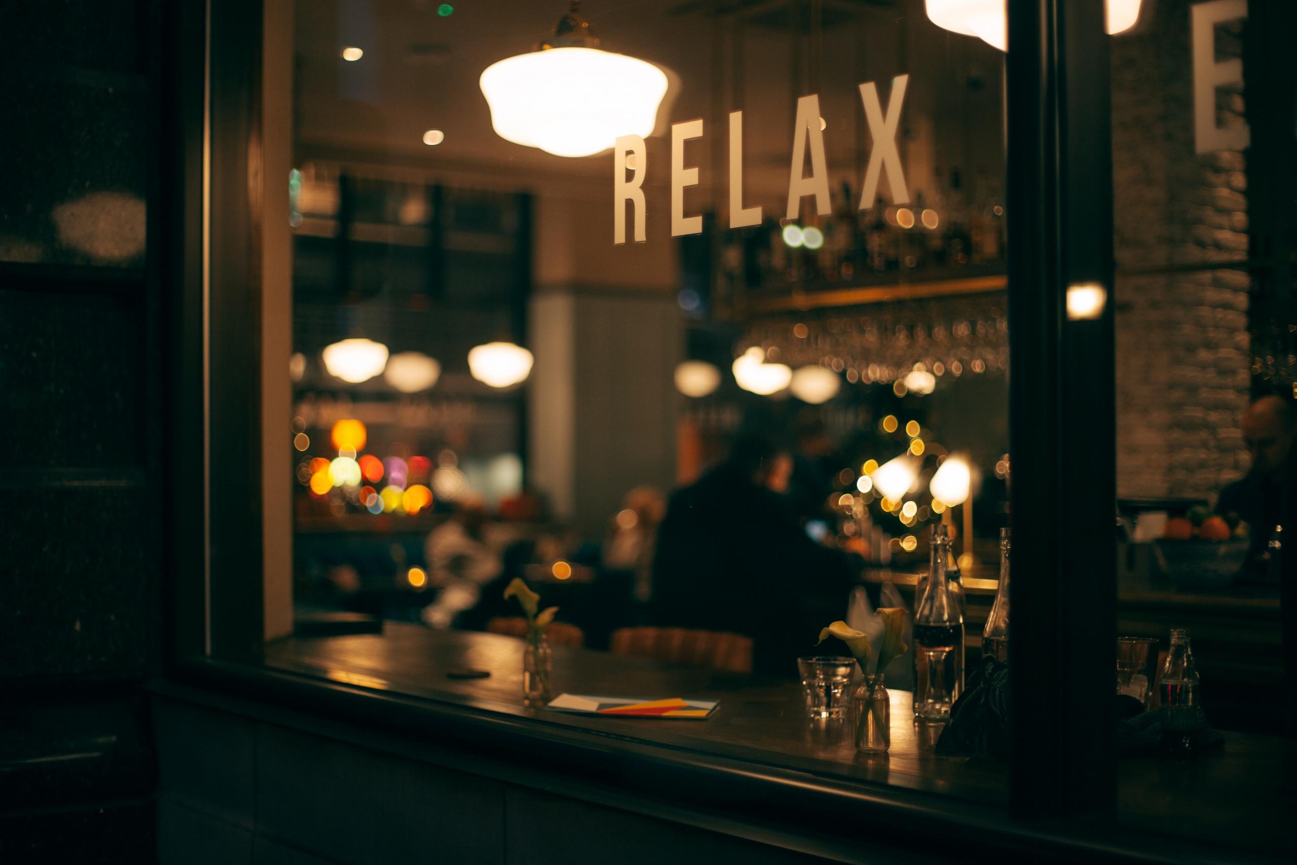 taking time to relax