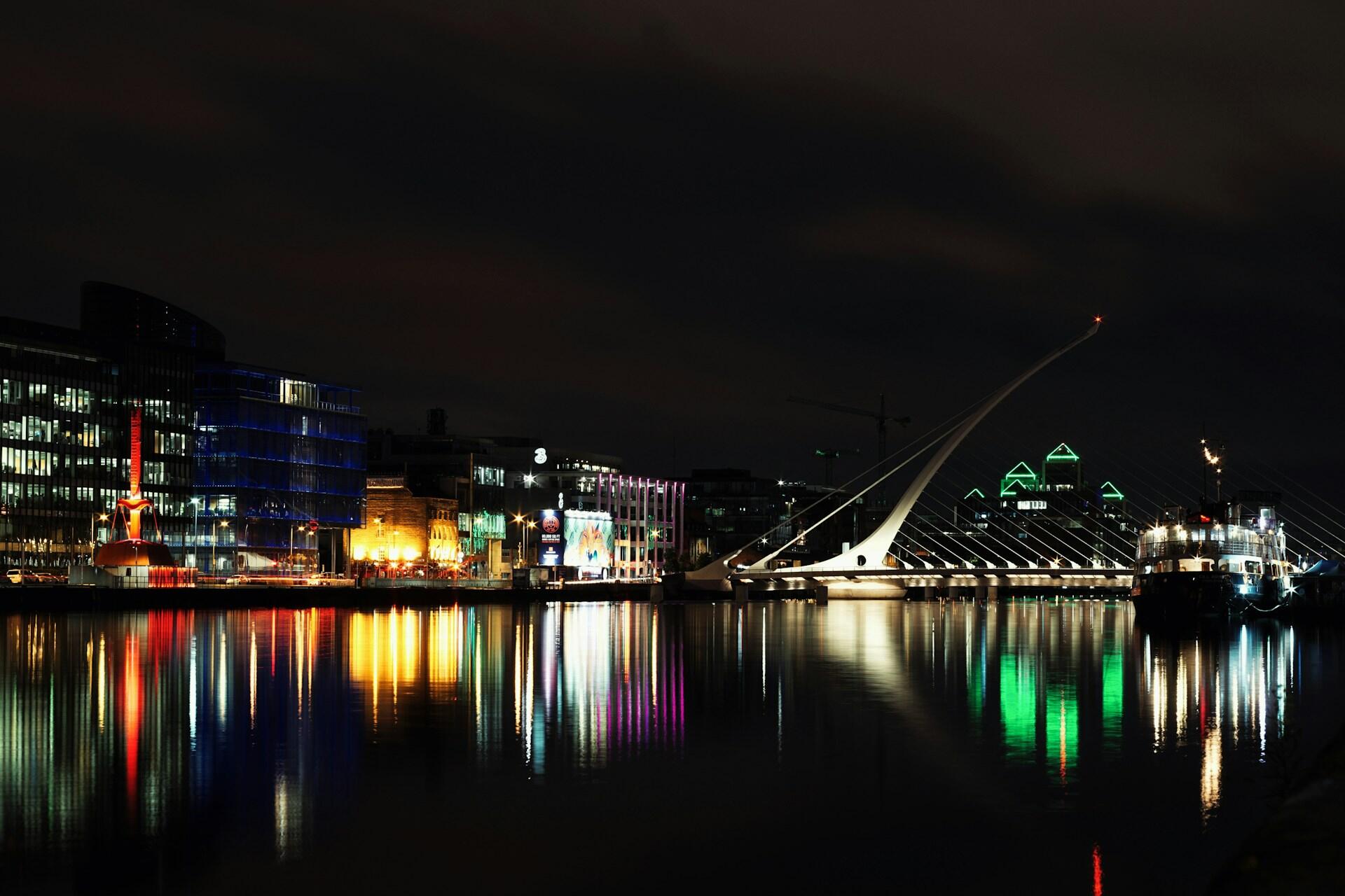 Dublin at night.