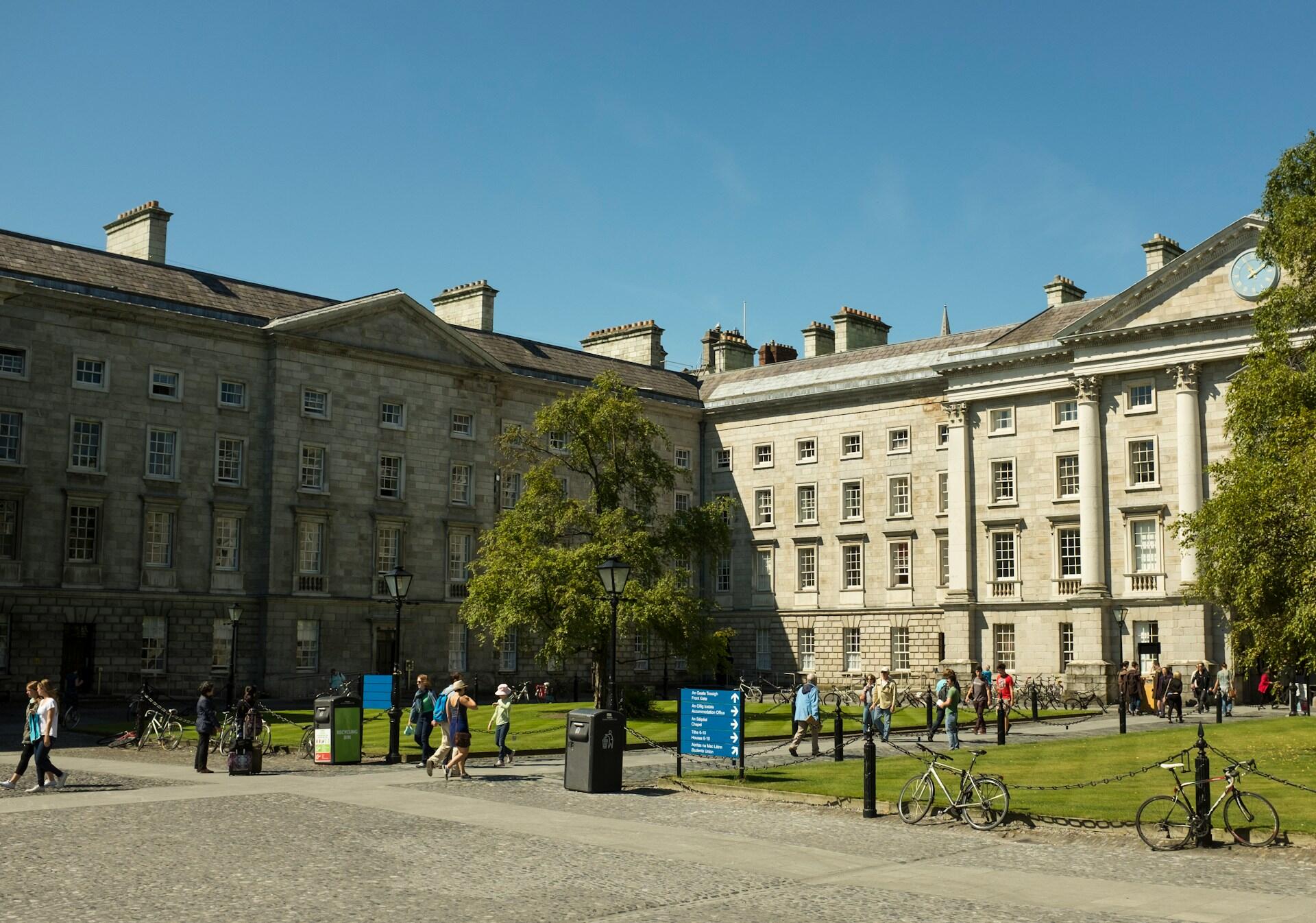 Trinity College campus on a sunny day