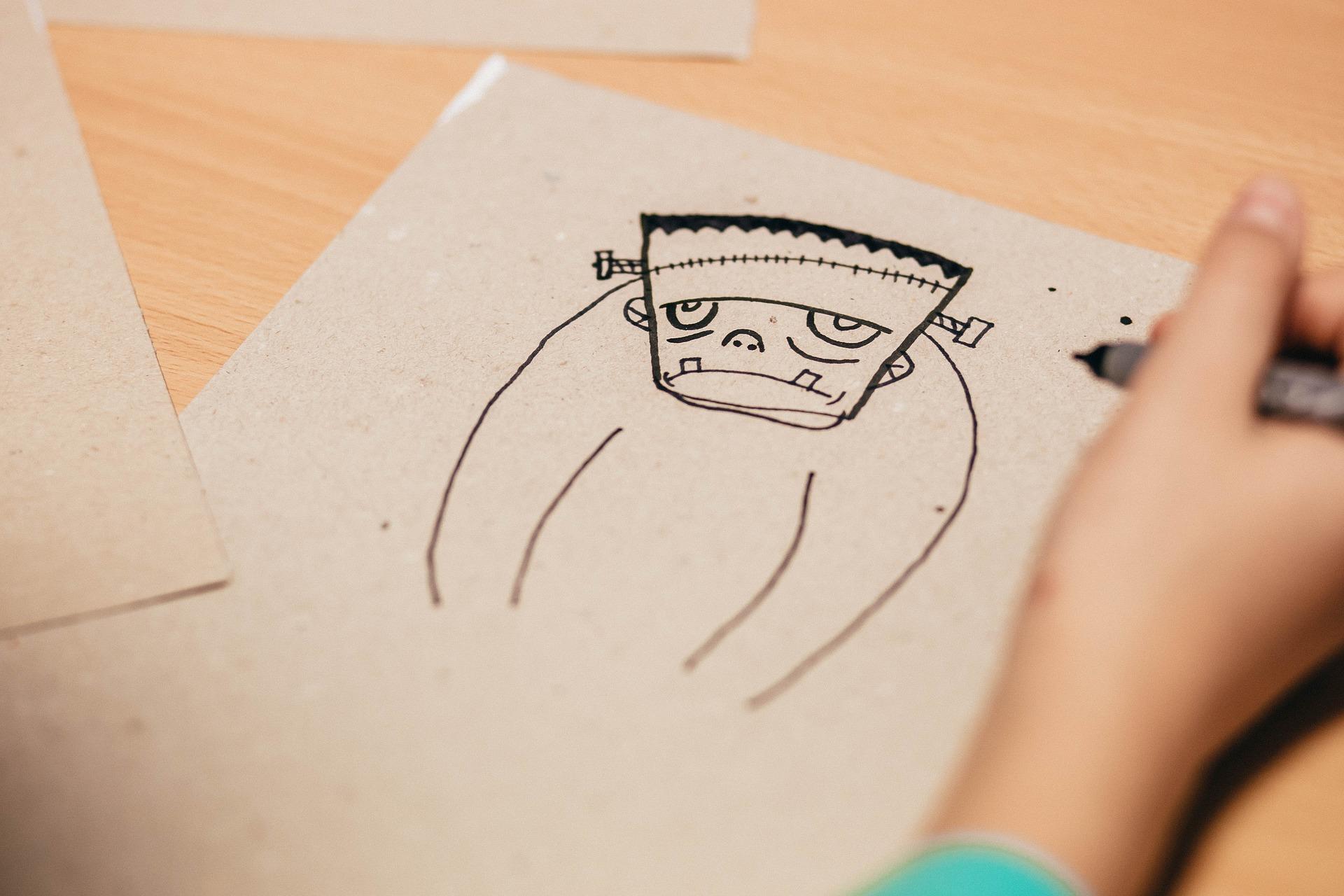 How do you draw monsters?