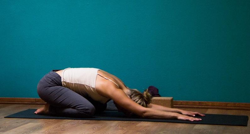 Child's pose can be done with arms back or forward