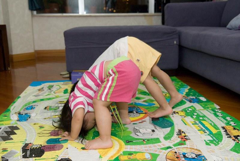 Even small children can do the downward-dog pose