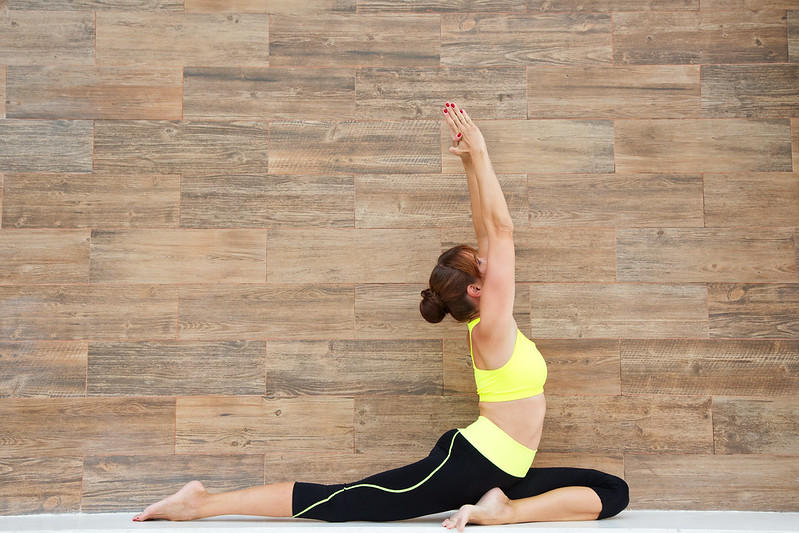 Pigeon pose is an easy asana to open your chest and hips