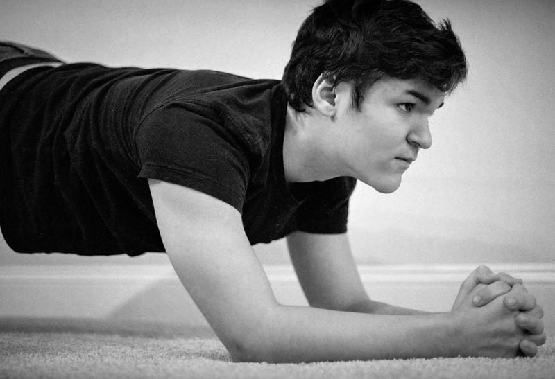 Make sure your shoulders and elbows are in line when you plank