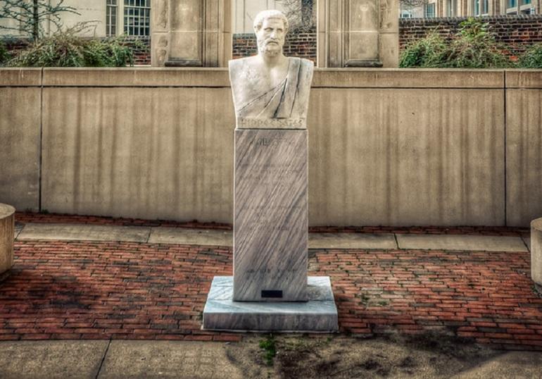 You will likely find a bust of Hippocrates on every medical school campus