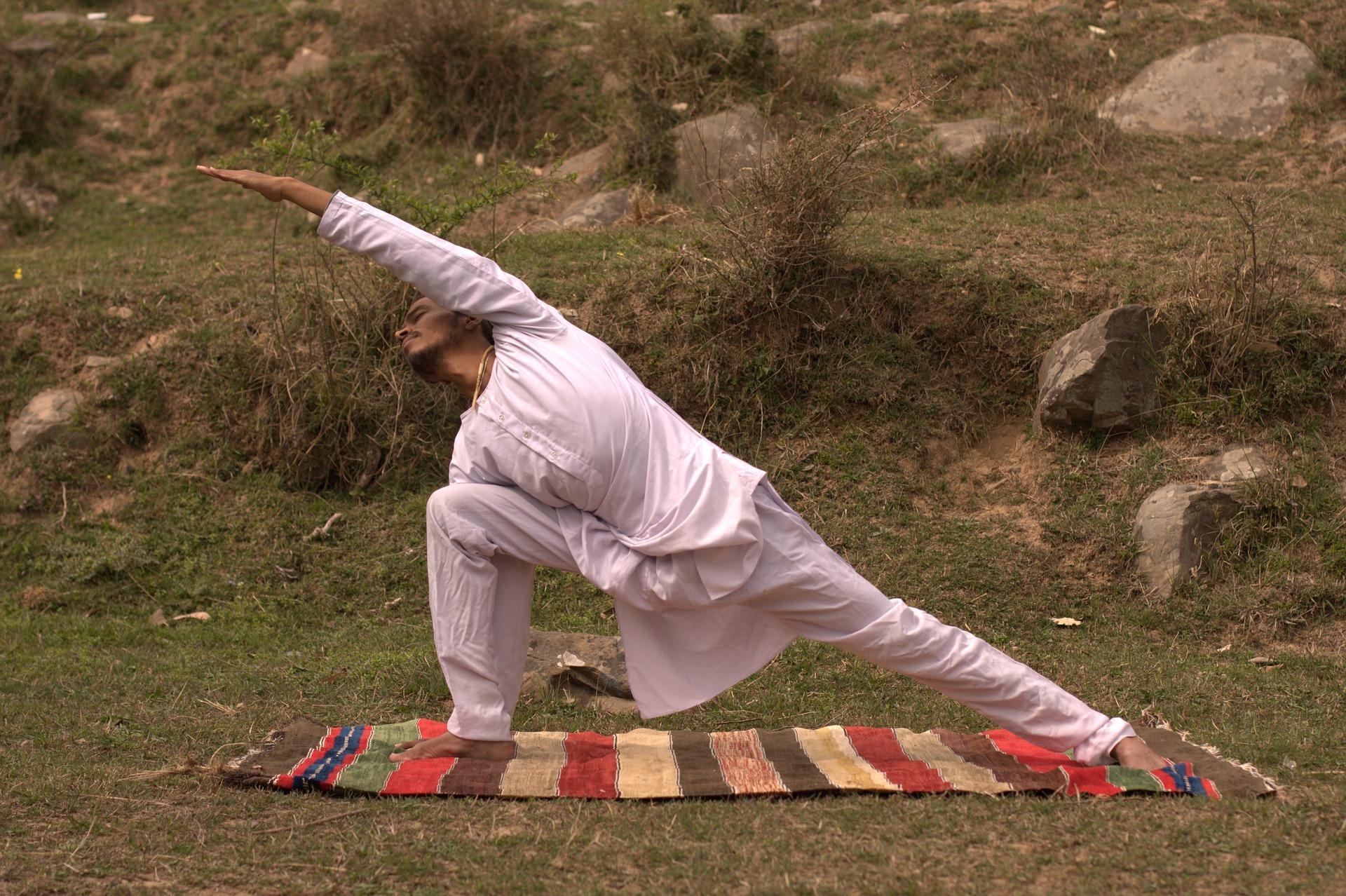 Where can men do yoga?