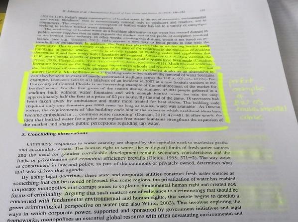 Using just one colour highlighter to mark a whole text could be confusing