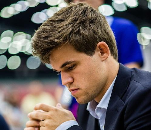 Magnus' focus on his match is fierce