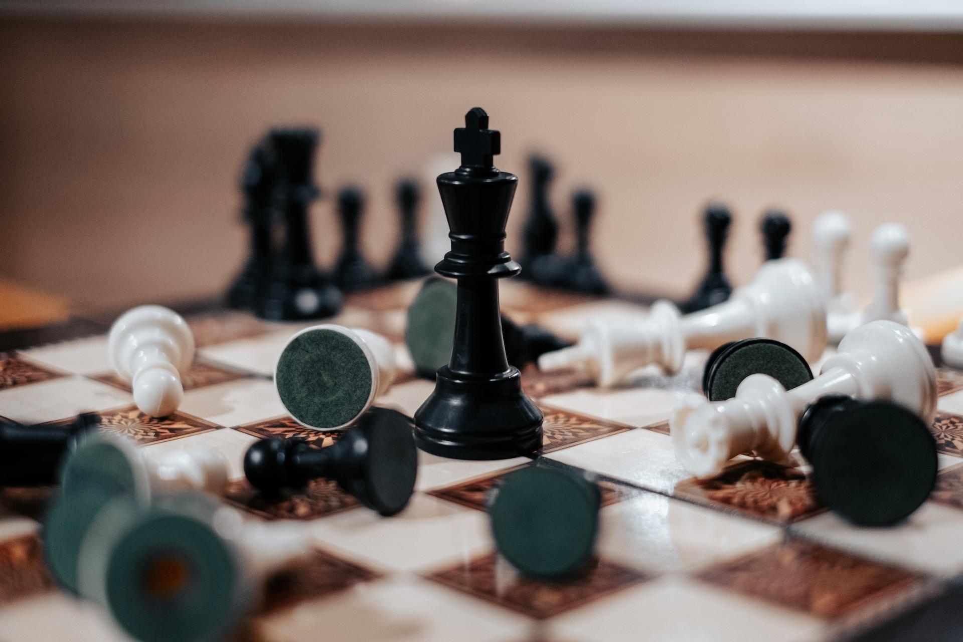 A chess board.