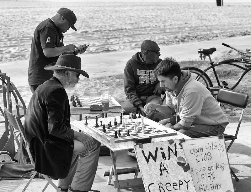 Enthusiastic chess players will play anywhere
