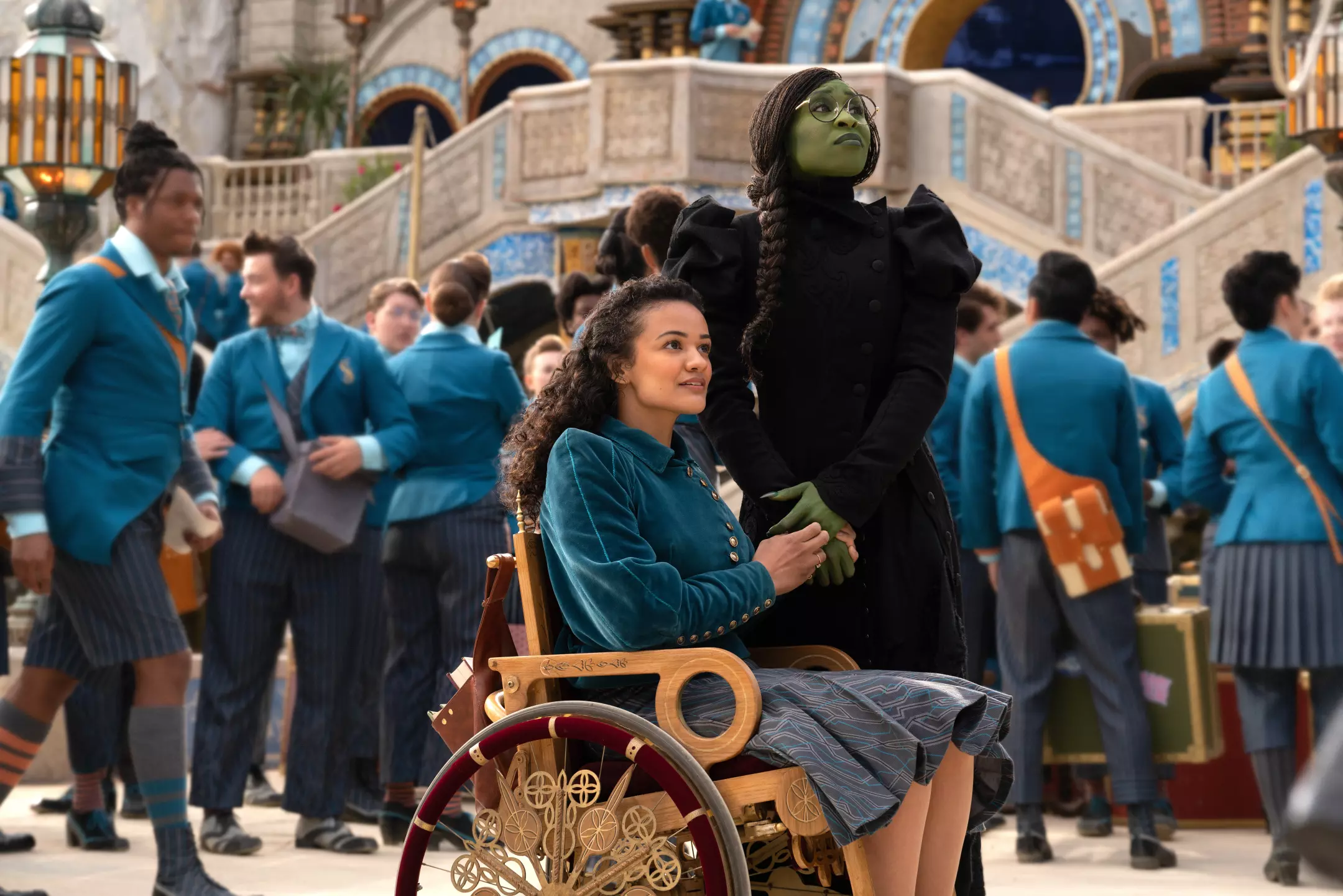 Marissa Bode as Nessarose in the 'Wicked' movie