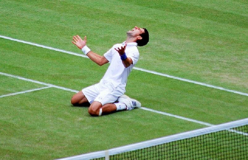 The at-times goofy Djokovic is always serious about tennis