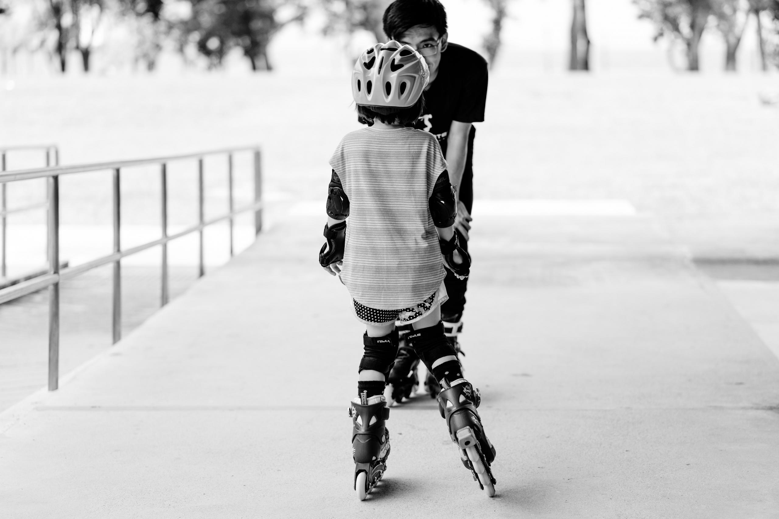 children on roller skates