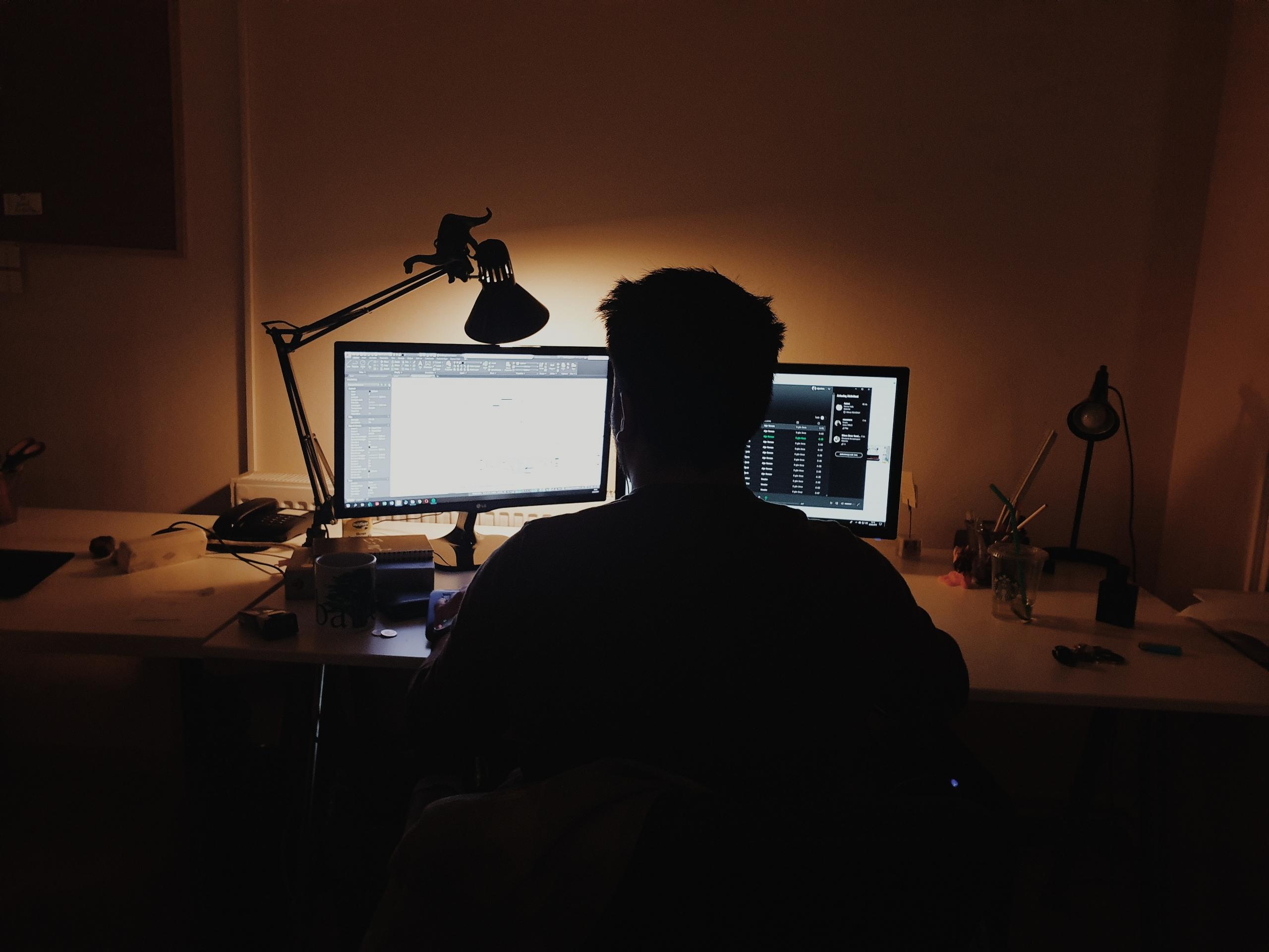 staring at screens