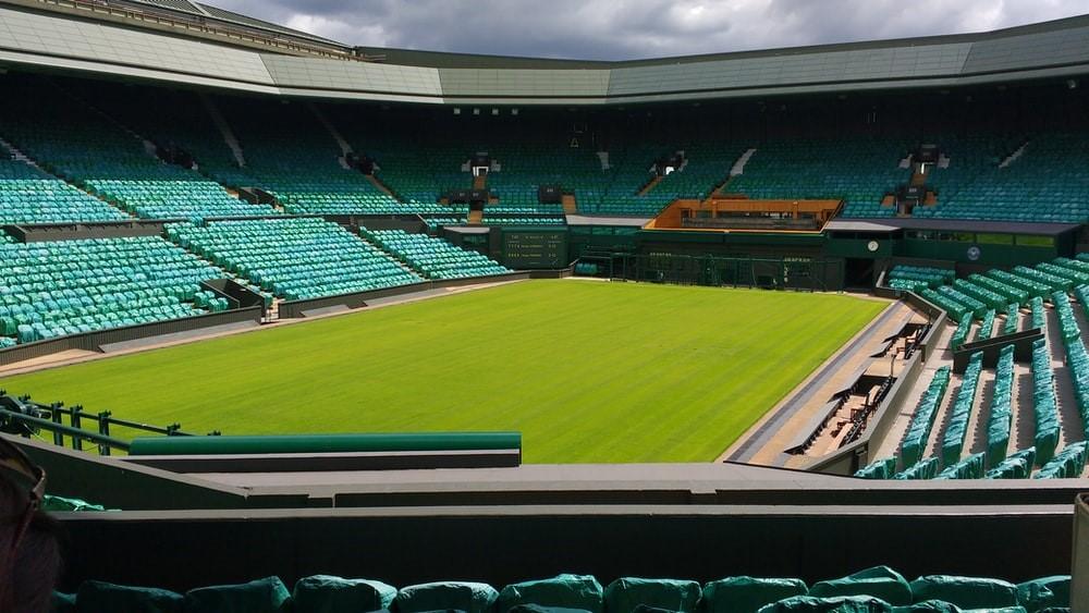 A grass field for tennis in Wimbledon