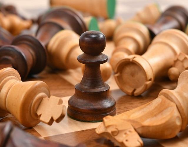 Each Chess character realises they are a pawn in someone else' game