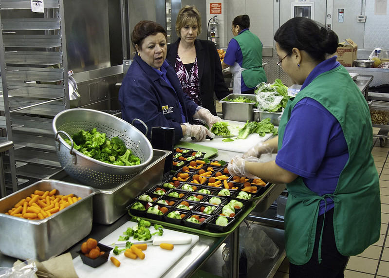 Today's school cafeterias serve more fresh food than processed or fried